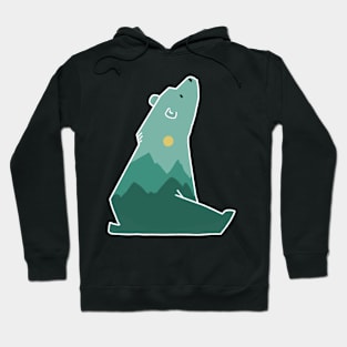 Cute Mountain Bear looking up Hoodie